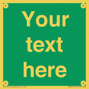 Custom Safe Condition: Blank (green) sign